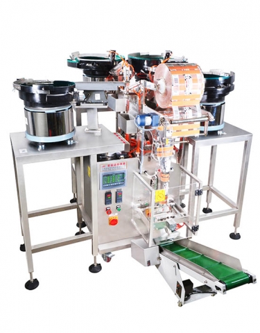 MK-LS4四盤下料五金配件螺絲包裝機